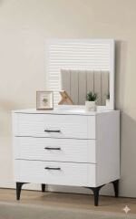 Lilyum Tamamı Mdf 6 Kapaklı Membran Gardırop ve Yatak Odası Takımı - Kurulum Dahil