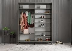 İmaj Sürgülü Portmanto Vestiyer Füme-Ücretsiz Kurulum