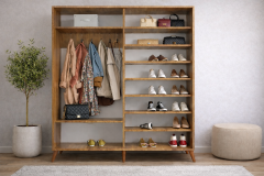 İmaj Sürgülü Portmanto Vestiyer Çam Füme - Ücretsiz Kurulum