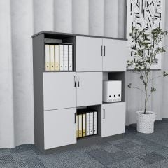 Vest 7'li Ofis Takımı Ücretsiz Kurulum Model 1 Füme Beyaz