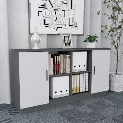 Vest 7'li Ofis Takımı Ücretsiz Kurulum Model 1 Füme Beyaz