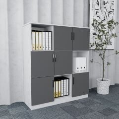 Vest 7'li Ofis Takımı Ücretsiz Kurulum Model 1 Beyaz Füme