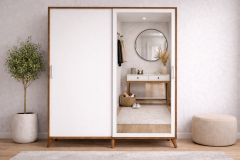 İmaj Sürgülü Portmanto Vestiyer Ceviz Beyaz - Ücretsiz Kurulum