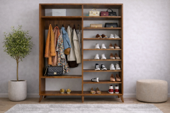 İmaj Sürgülü Portmanto Vestiyer Ceviz Beyaz - Ücretsiz Kurulum