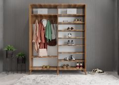 İmaj Sürgülü Portmanto Vestiyer Ceviz Beyaz - Ücretsiz Kurulum