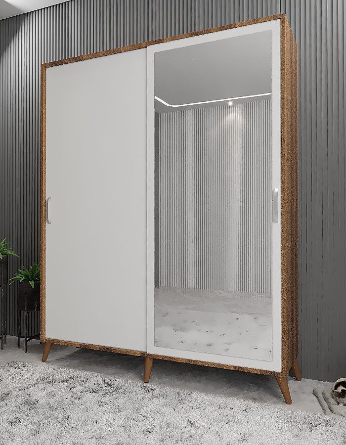 İmaj Sürgülü Portmanto Vestiyer Ceviz Beyaz - Ücretsiz Kurulum