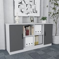 Padova 5'li Ofis Takımı Ücretsiz Kurulum Model 3 Beyaz Füme