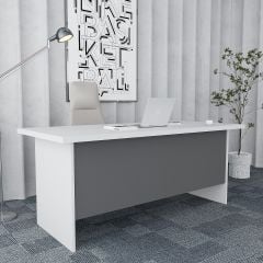 Padova 5'li Ofis Takımı Ücretsiz Kurulum Model 3 Beyaz Füme