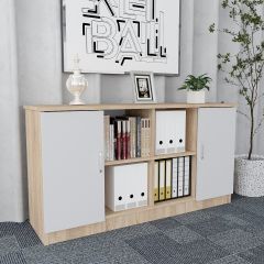 Oliver 5'li Ofis Takımı Ücretsiz Kurulum Model 4 Meşe Beyaz