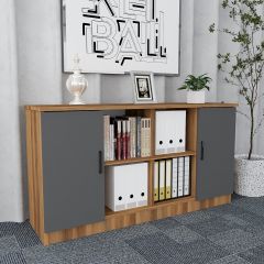 Oliver 5'li Ofis Takımı Ücretsiz Kurulum Model 4 Ceviz Füme