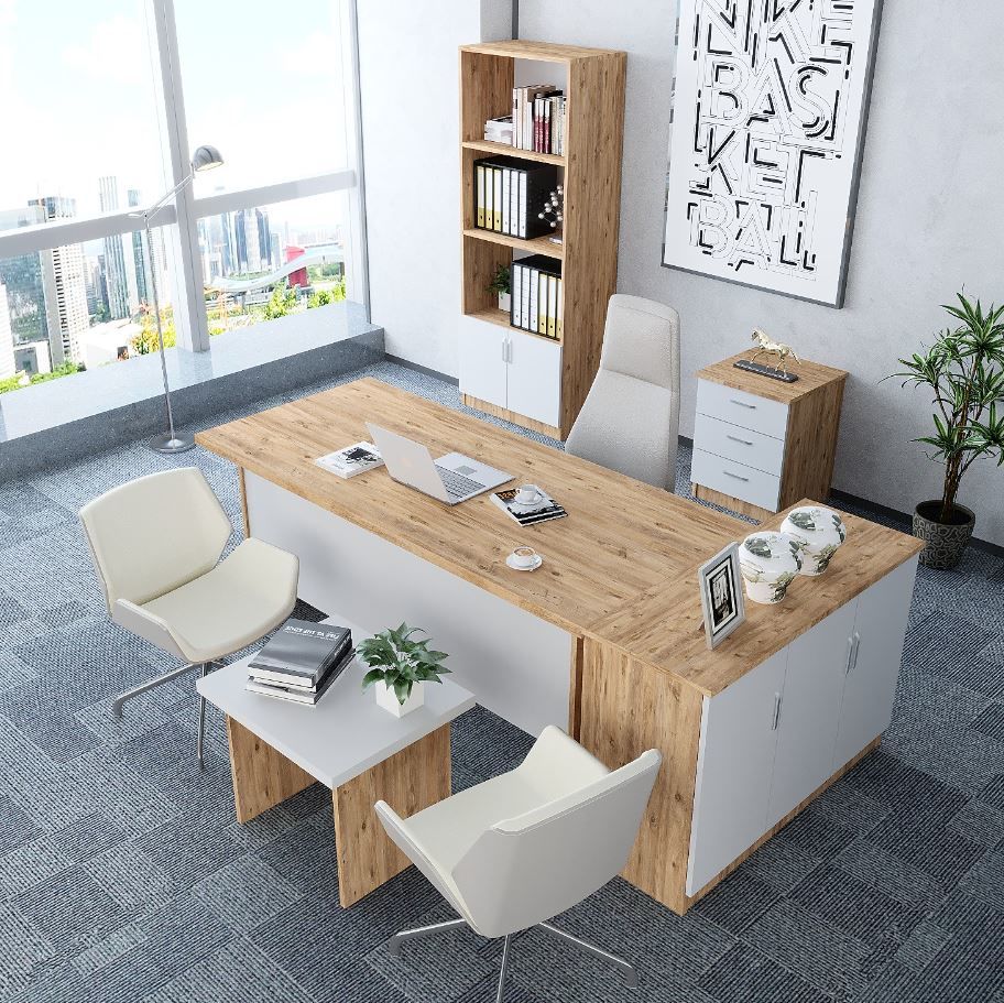 Bubble 5'li Ofis Takımı Ücretsiz Kurulum Model 5 Çam Beyaz