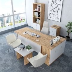 Bubble 5'li Ofis Takımı Ücretsiz Kurulum Model 5 Çam Beyaz