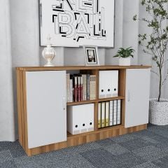 Pasha 4'lü Ofis Takımı Ücretsiz Kurulum Model 6 Ceviz Beyaz