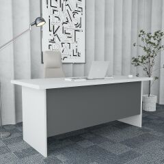 Pasha 4'lü Ofis Takımı Ücretsiz Kurulum Model 6 Beyaz Füme